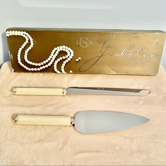 Lenox Kitchen Vintage Lenox Wedding Cake Cutting Set Stainless